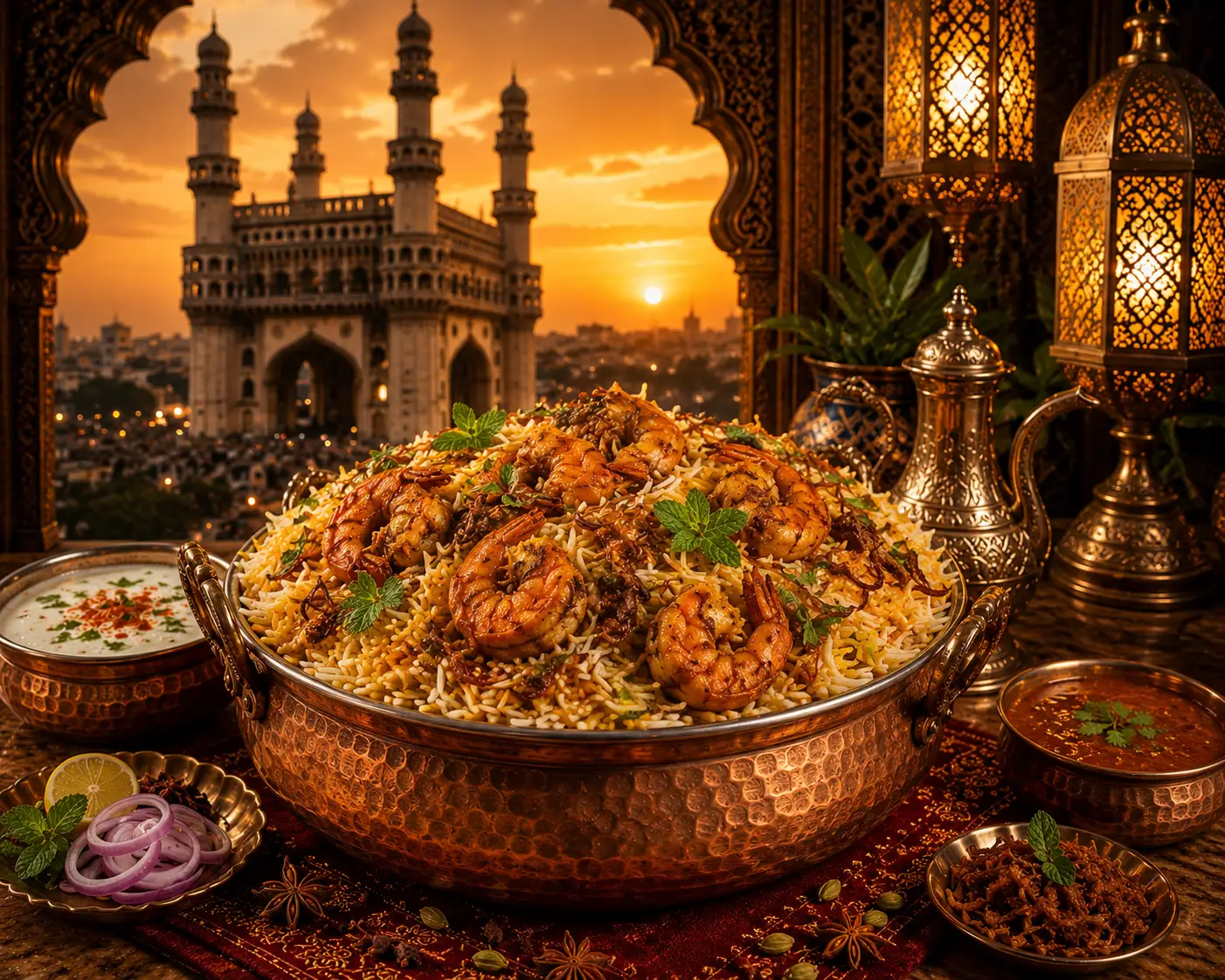 Hyd Prawns Biryani